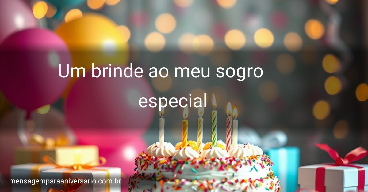 Cena festiva de aniversário com balões coloridos, um bolo com velas e confete