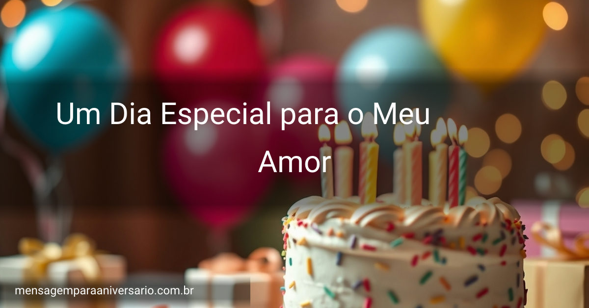 Cena de festa de aniversário com bolo, velas, balões, confetes e luzes bokeh.