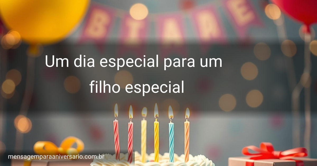 Cena festiva de aniversário com um bolo colorido, velas acesas, balões e confetes.