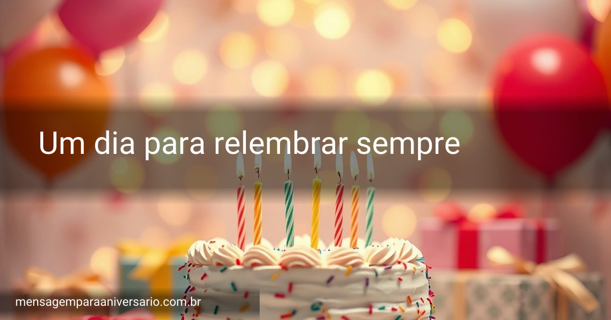 Cena festiva de aniversário com bolo, velas, balões, e confete.