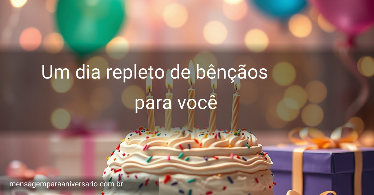Uma mesa decorada com um bolo de aniversário colorido, velas acesas, balões flutuantes e confete espalhado, criando um ambiente alegre e festivo.
