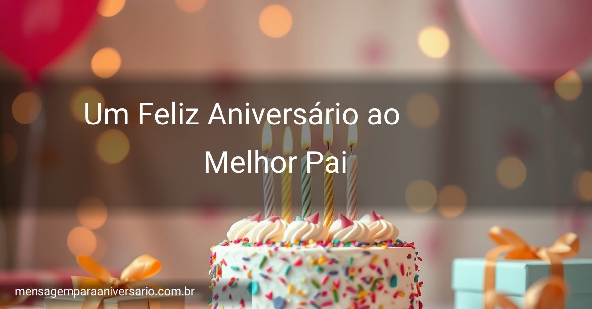 Uma mesa decorada com um bolo de aniversário, velas acesas, balões coloridos, confete espalhado e luzes bokeh ao fundo.