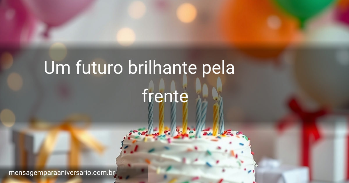 Cenário festivo de aniversário com bolo, velas, balões coloridos e confetes.