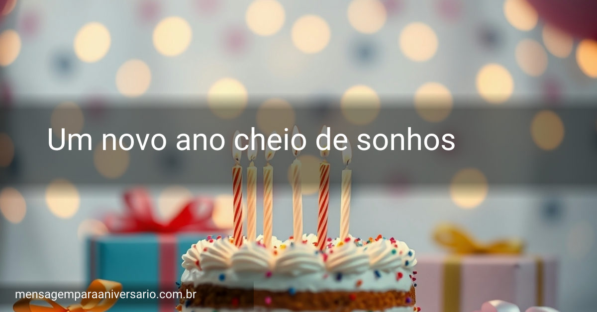 Cena festiva de aniversário com bolo, velas, balões, confete, presentes e luzes bokeh.