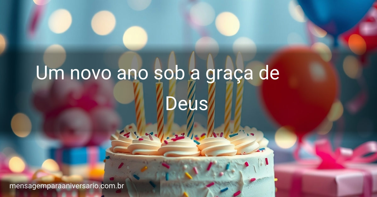 Cena festiva de aniversário com bolo, velas, balões e luzes bokeh.