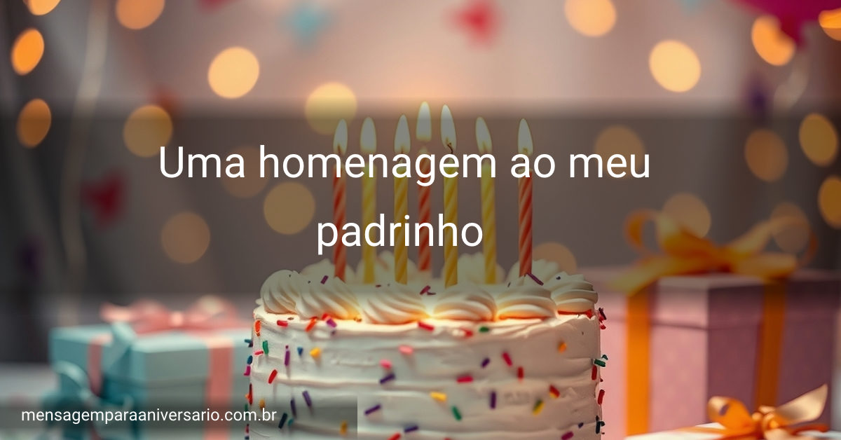 Cena festiva de aniversário com bolo, velas, balões, confete e presentes.