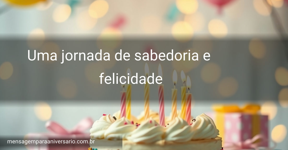 Cena festiva de aniversário com bolo colorido, velas brilhantes, balões vibrantes, confete e luzes suaves ao fundo.
