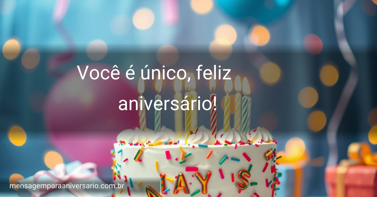 Uma cena festiva de aniversário com bolo colorido, velas acesas, balões coloridos, confete e luzes bokeh brilhantes.