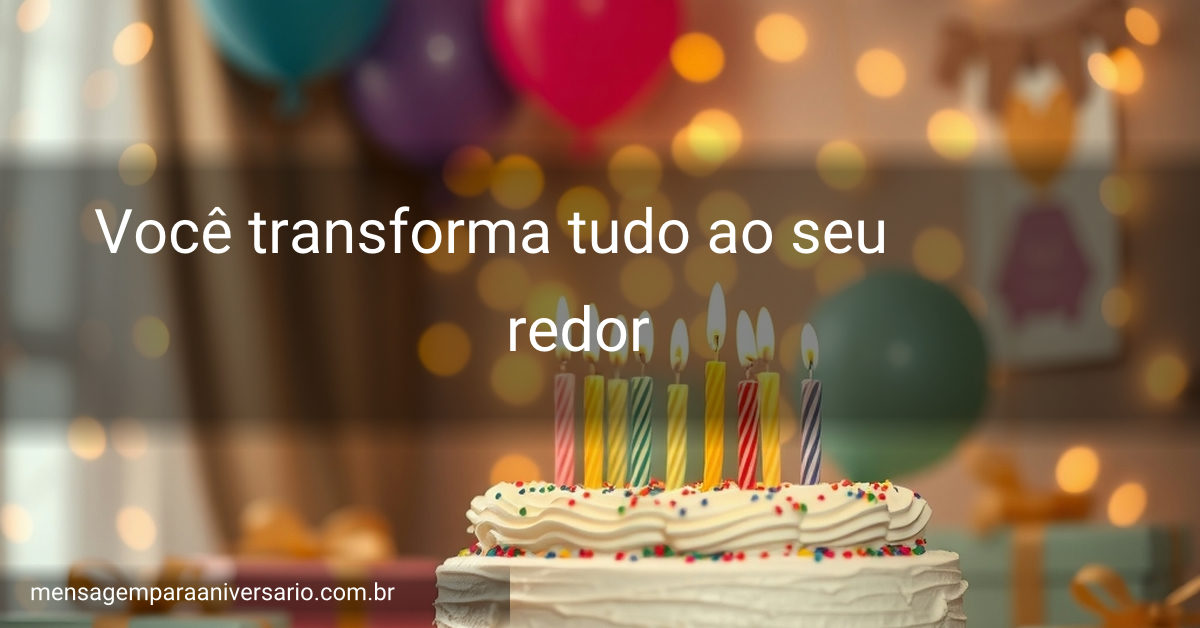 Cena de aniversário festiva com um bolo delicioso, balões coloridos, luzes cintilantes e decoração de festa.